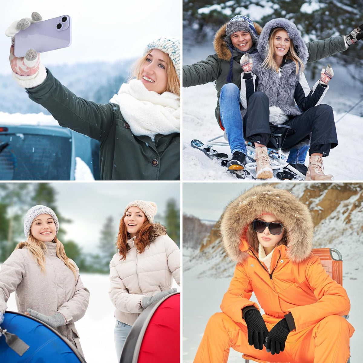 Winter Gloves for Women, Touchscreen Warm Fleece Lined Gloves