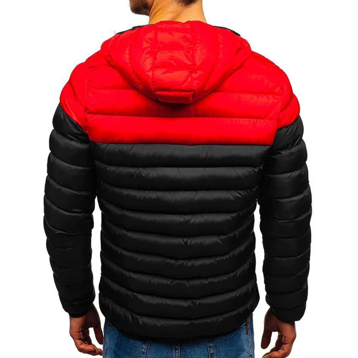 Mens Winter Coats Puffer Jacket Warm Cotton Padded Hooded Coat Fashion Casual Lightweight down Coat Outwear