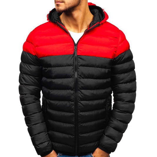 Mens Winter Coats Puffer Jacket Warm Cotton Padded Hooded Coat Fashion Casual Lightweight down Coat Outwear
