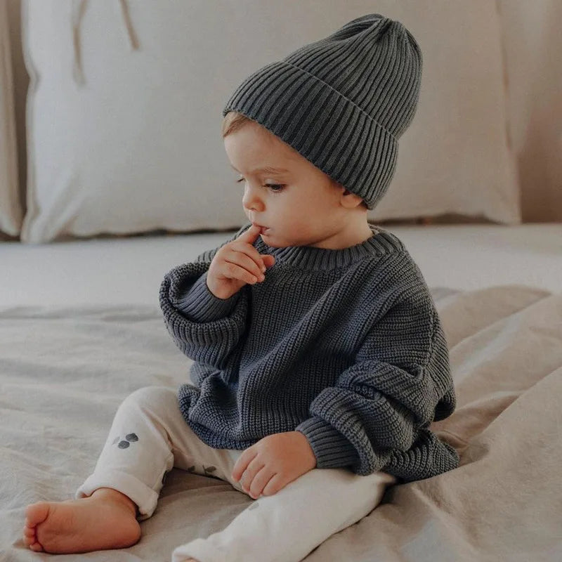 Childrens Clothing Baby Sweaters Baby Boys and Girls Loose Knit Jackets for Autumn and Winter Winter Casual Cotton Sweater