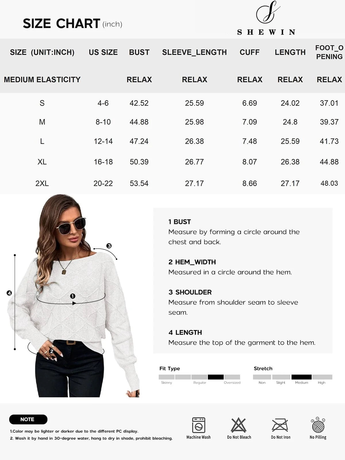 Womens Sweaters Casual Crewneck Long Batwing Sleeve Pullover Sweater Tops Lightweight Knitted Fall Clothes