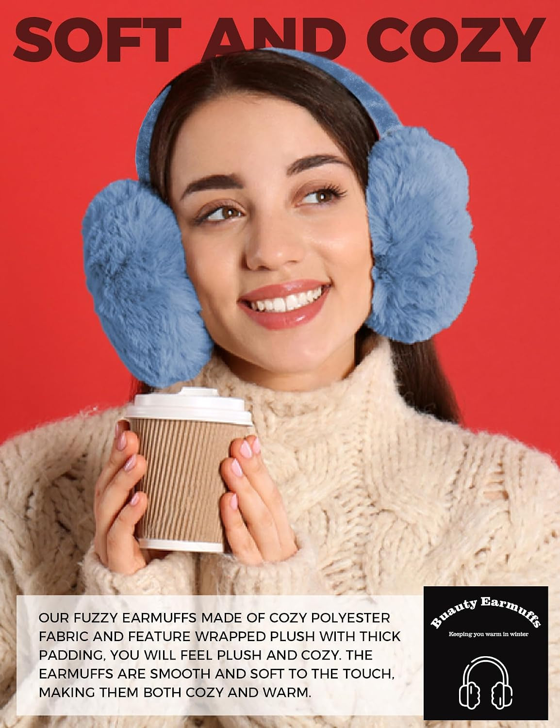 Ear Muffs Winter Women Men Soft Earmuffs Cute Ear Covers Cold Weather Fluffy Ear Warmers Headband Winter Accessories