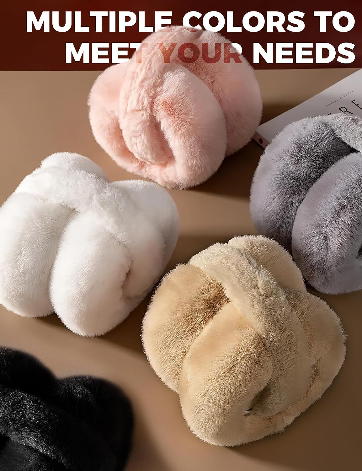 Ear Muffs Winter Women Men Soft Earmuffs Cute Ear Covers Cold Weather Fluffy Ear Warmers Headband Winter Accessories