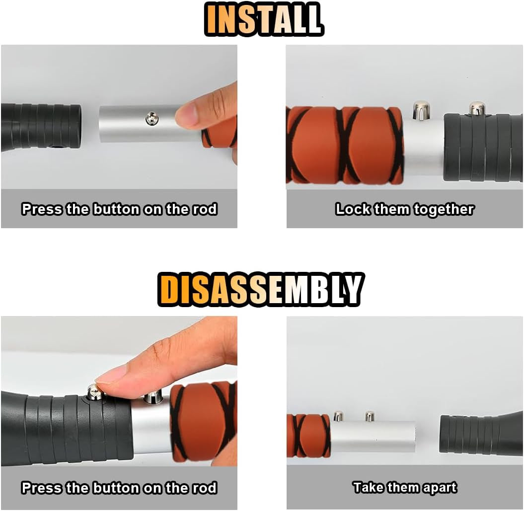 27" Snow Brush and Ice Scrapers for Car Windshield and Window, Detachable Winter Snow Remover Ice Shovel Tool with Ergonomic Foam Grip & No Scratch Bristles, Car Accessories for Truck SUV (Orange)