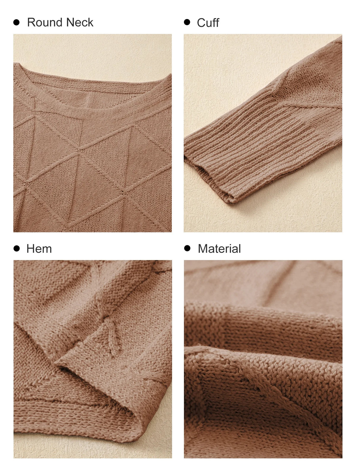Womens Sweaters Casual Crewneck Long Batwing Sleeve Pullover Sweater Tops Lightweight Knitted Fall Clothes