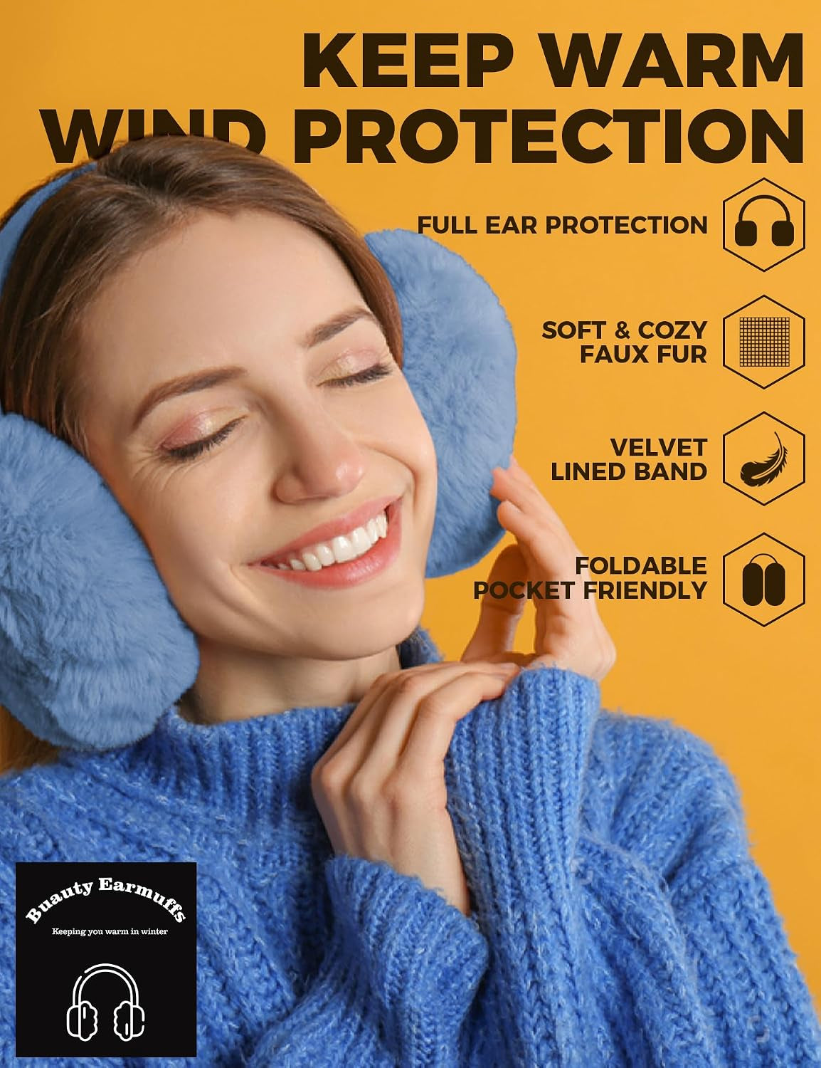 Ear Muffs Winter Women Men Soft Earmuffs Cute Ear Covers Cold Weather Fluffy Ear Warmers Headband Winter Accessories