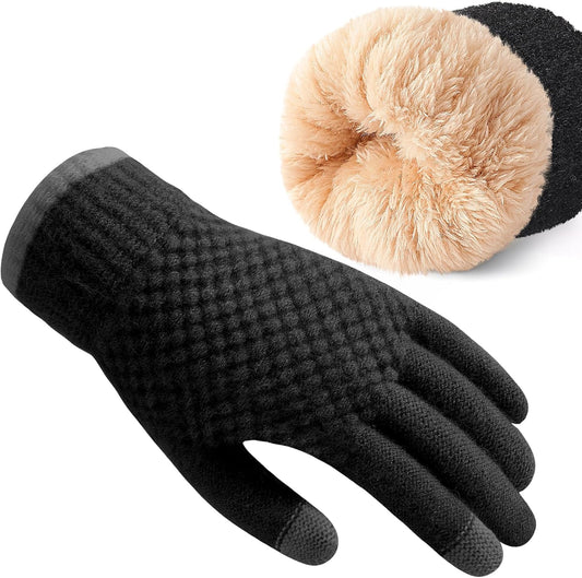 Winter Gloves for Women, Touchscreen Warm Fleece Lined Gloves